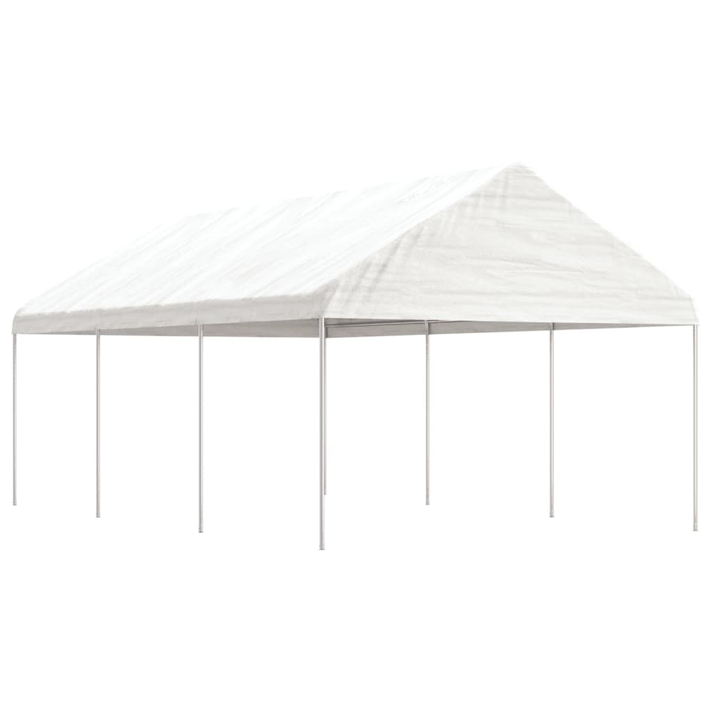 Gazebo with roof DRIFT, white, 6.69x4.08m