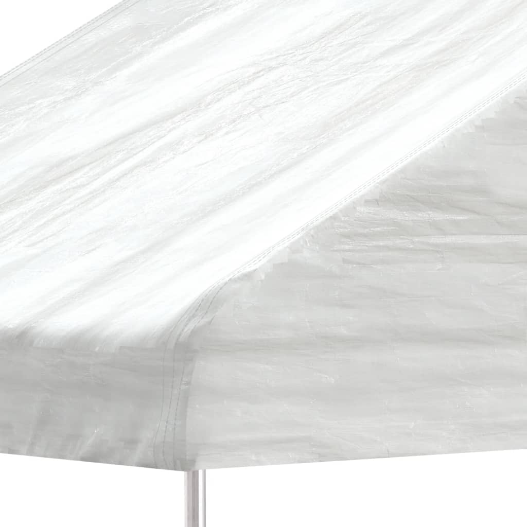 Gazebo with roof DRIFT, white, 17.84x5.88m