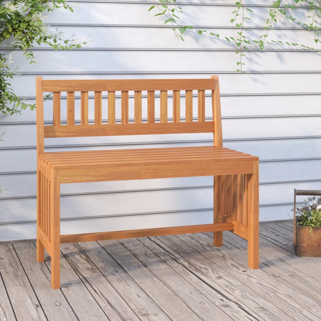 Garden bench, 80cm, solid eucalyptus wood