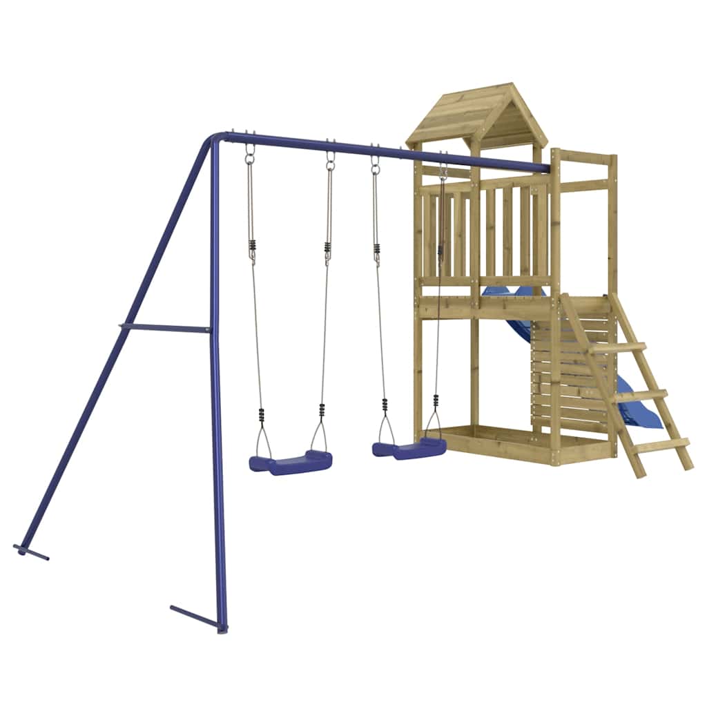 Outdoor play area set, impregnated pine wood