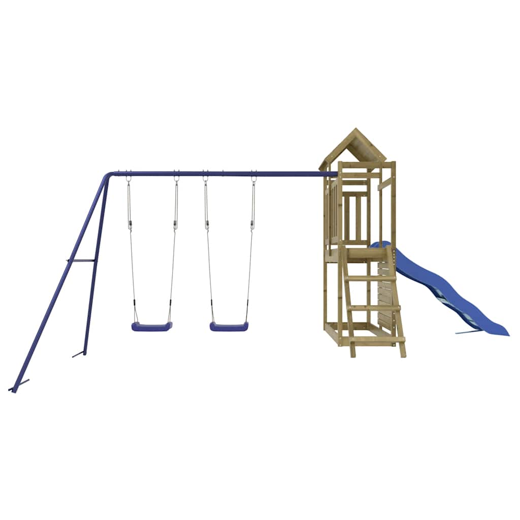 Outdoor play area set, impregnated pine wood