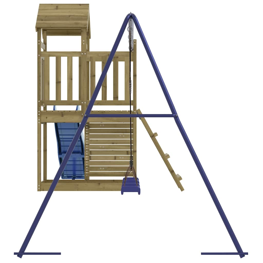 Outdoor play area set, impregnated pine wood