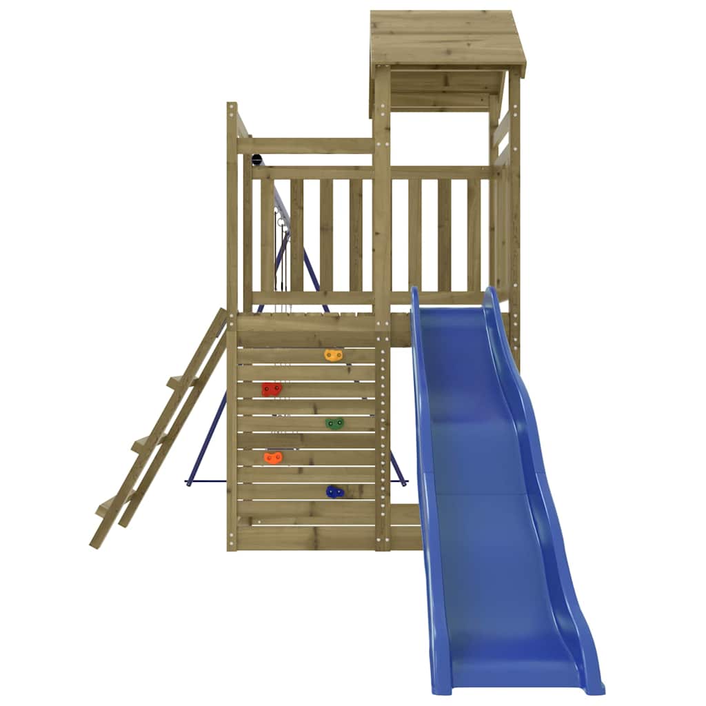 Outdoor play area set, impregnated pine wood