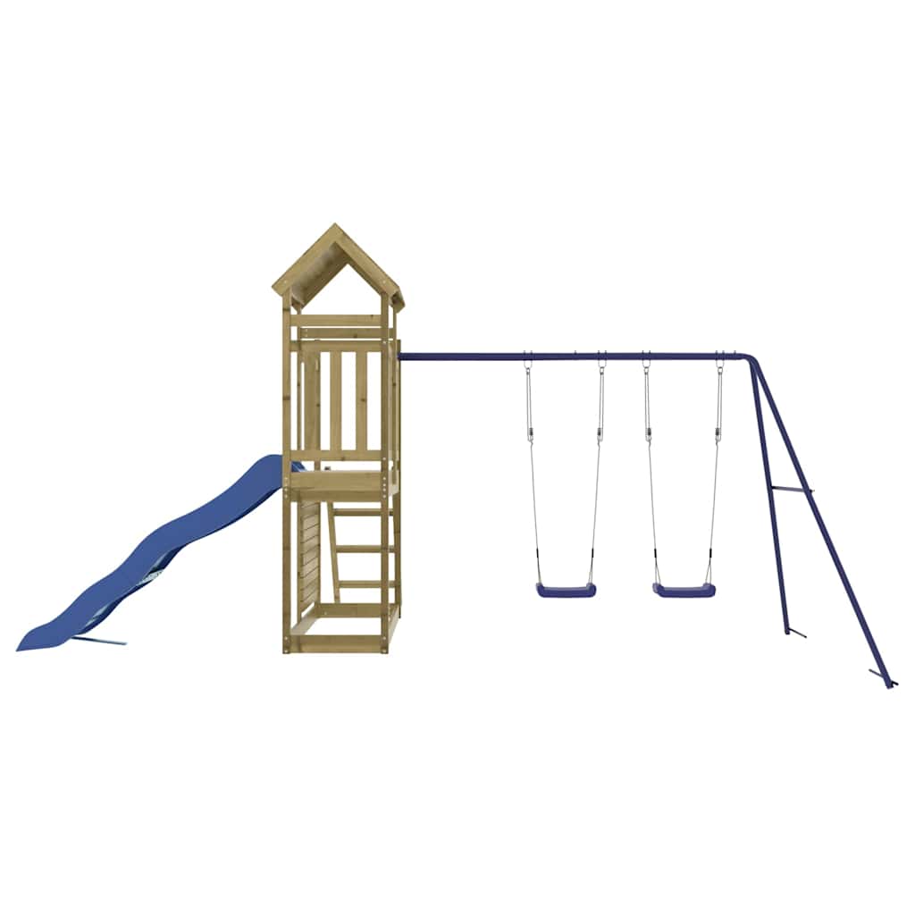 Outdoor play area set, impregnated pine wood