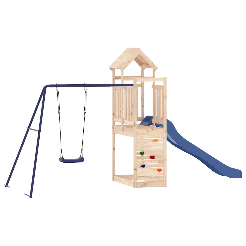 Outdoor playground set, solid pine wood