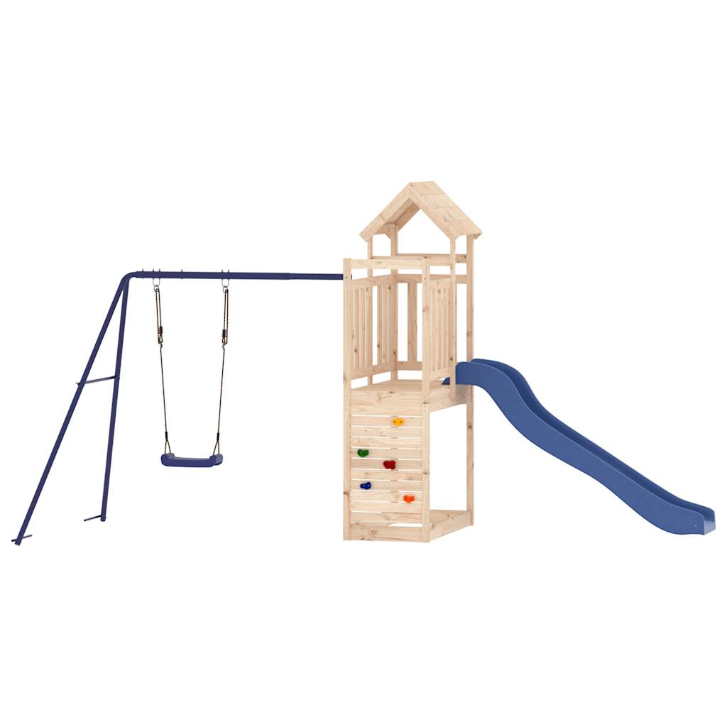 Outdoor playground set, solid pine wood