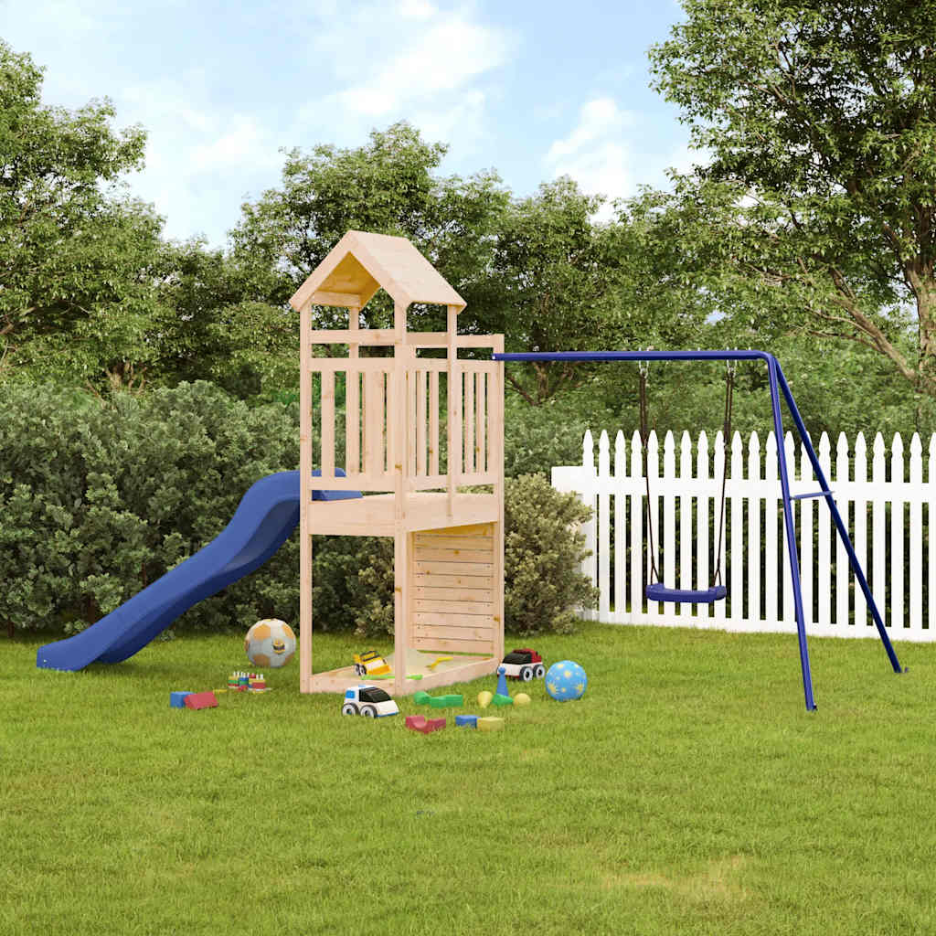 Outdoor playground set, solid pine wood