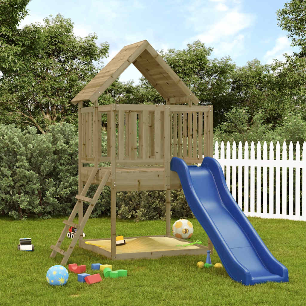 Outdoor play area set, impregnated pine wood