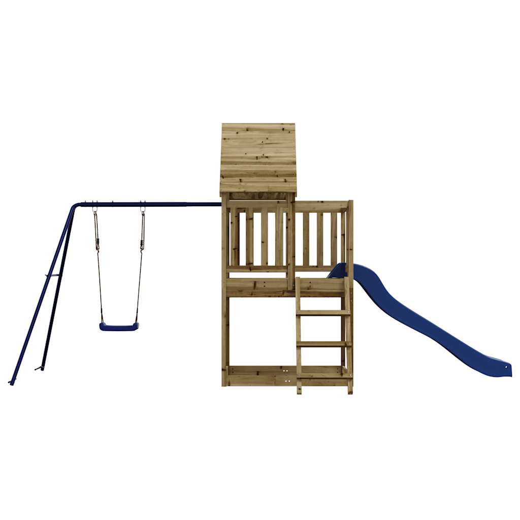 Outdoor playground set, impregnated pine wood