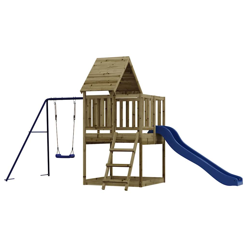 Outdoor playground set, impregnated pine wood
