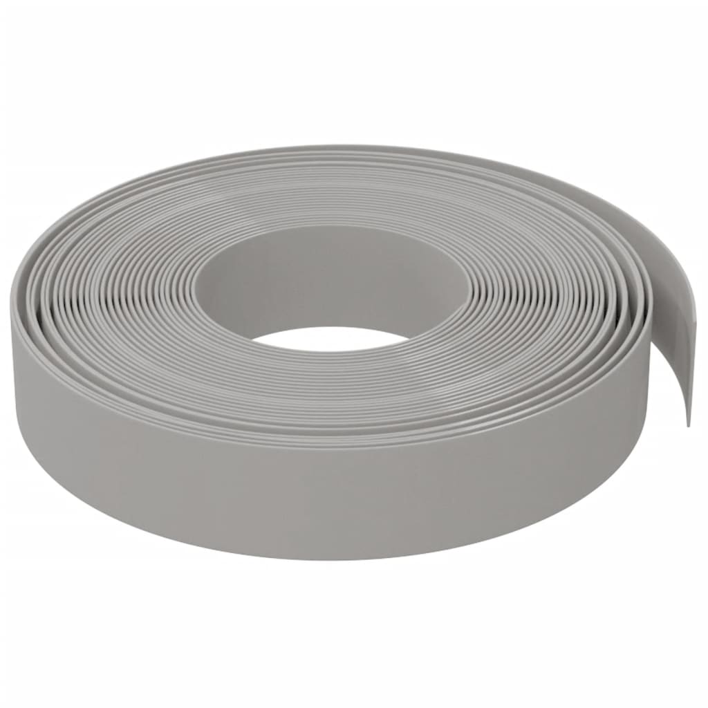 Sodo apvadai, 4vnt., pilkos spalvos, 10m, 10cm, polietilenas