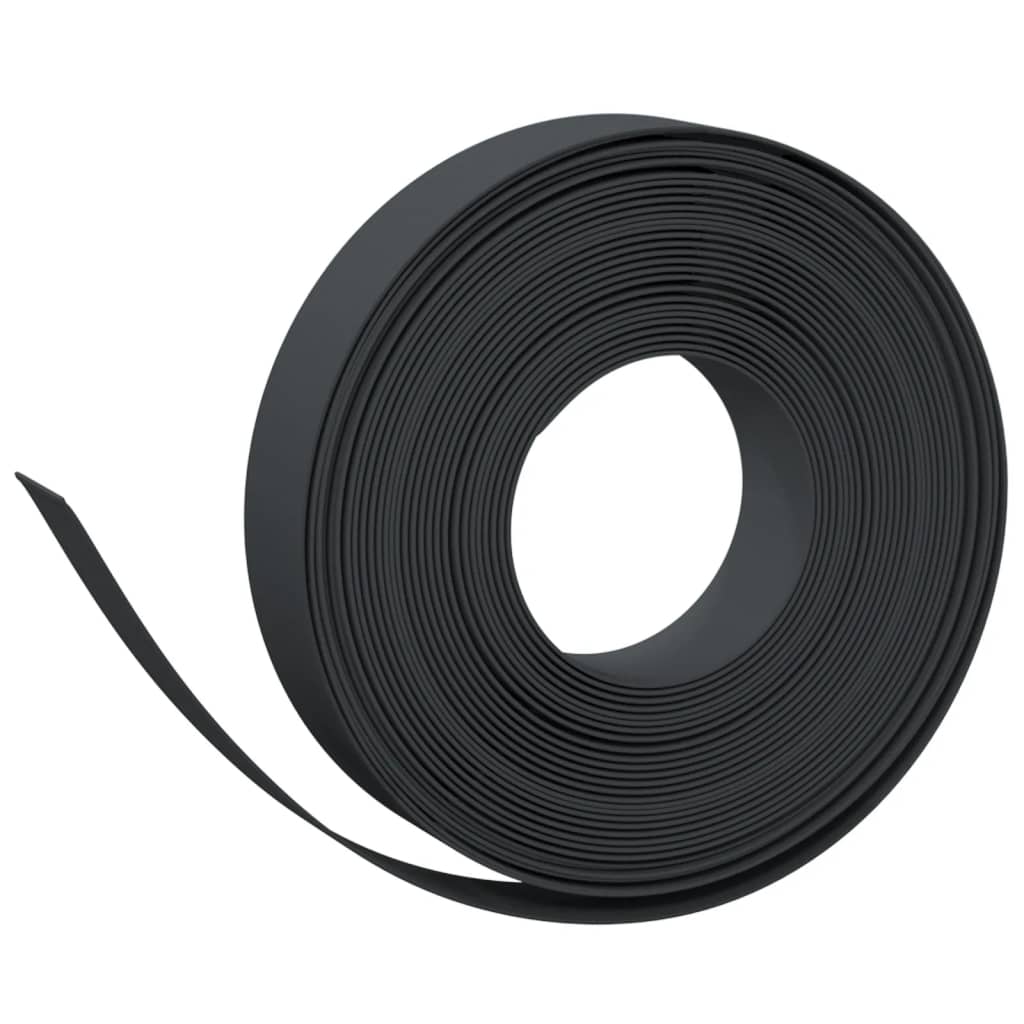 Garden edging, 3 pcs, black, 10m, 10cm, polyethylene