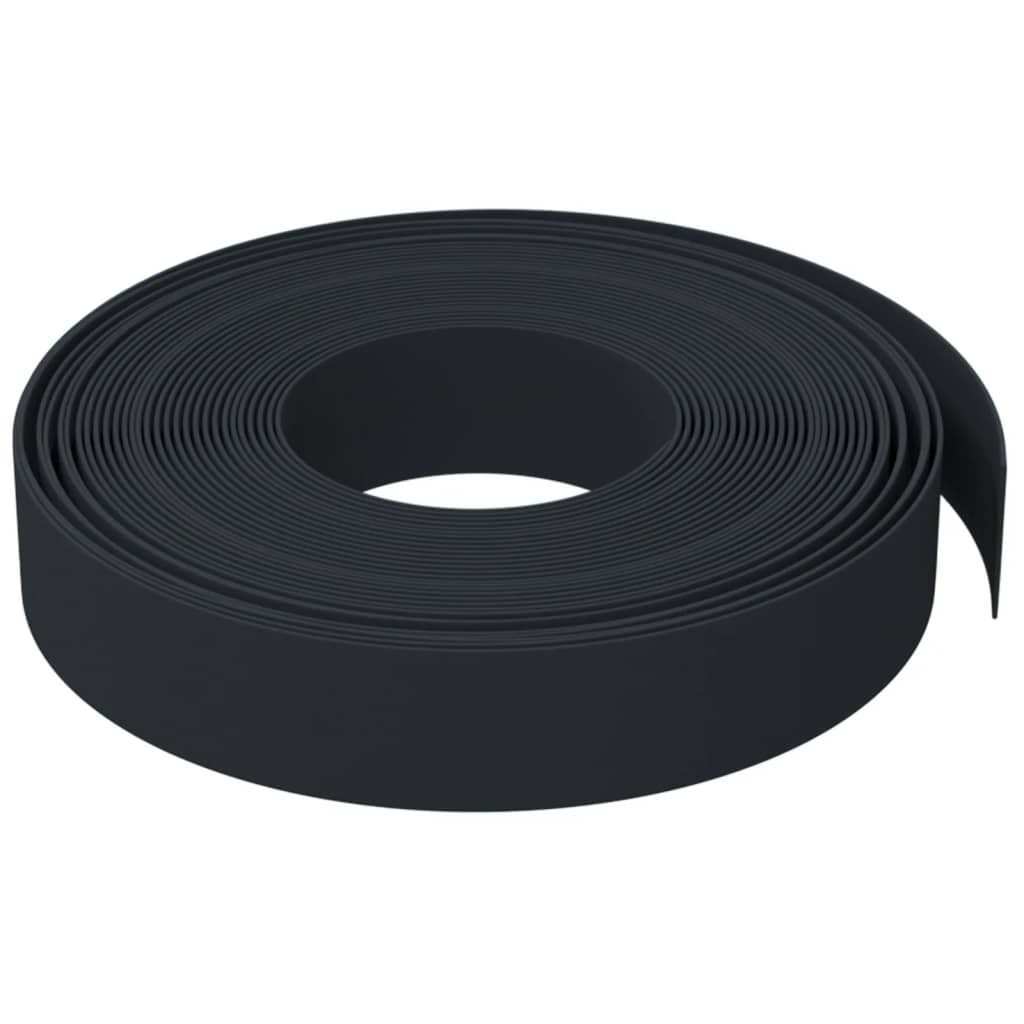 Garden edging, 3 pcs, black, 10m, 10cm, polyethylene