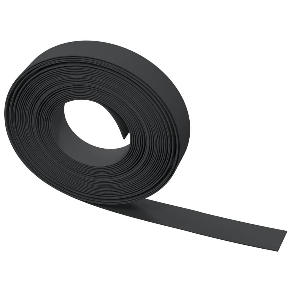 Garden edging, 3 pcs, black, 10m, 10cm, polyethylene