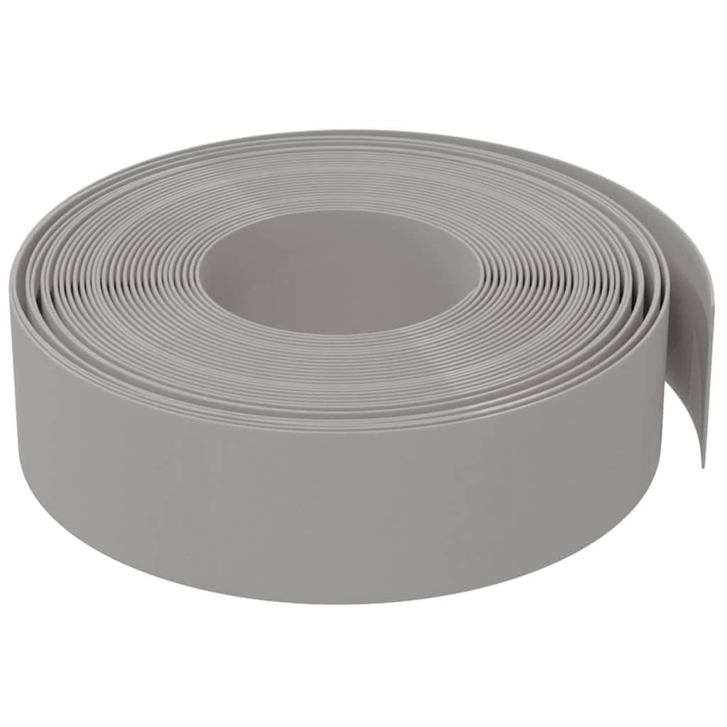 Sodo apvadai, 4vnt., pilkos spalvos, 10m, 15cm, polietilenas