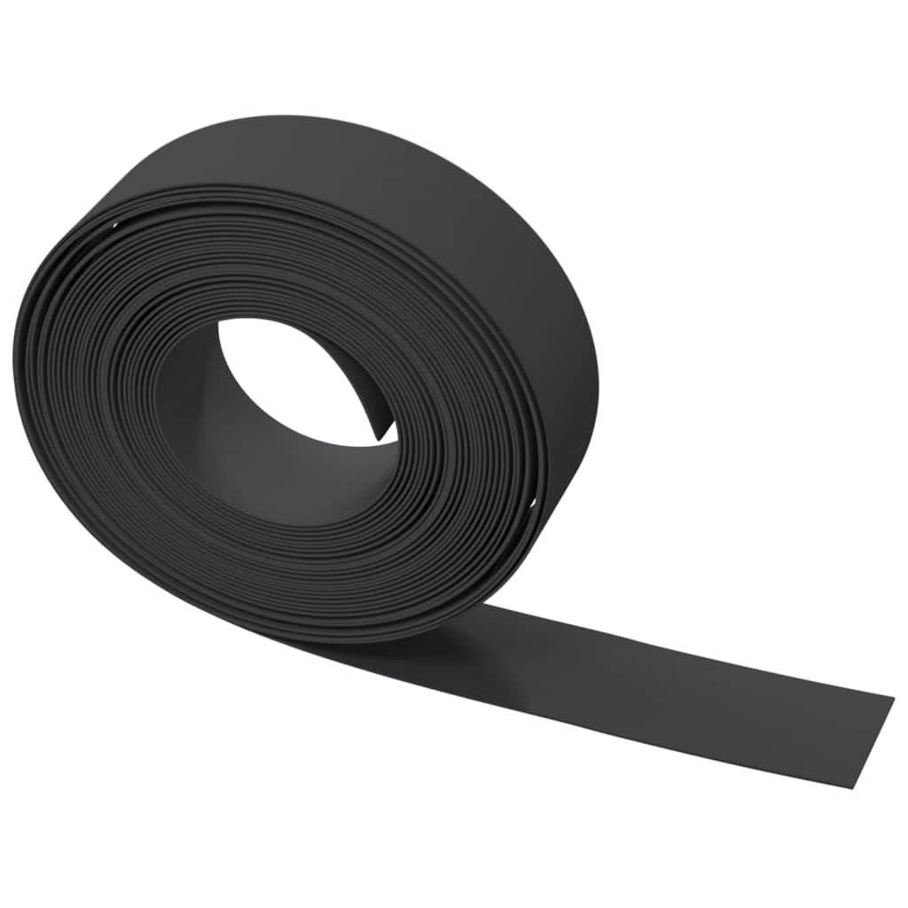Garden edging, 2 pcs., black, 10m, 15cm, polyethylene