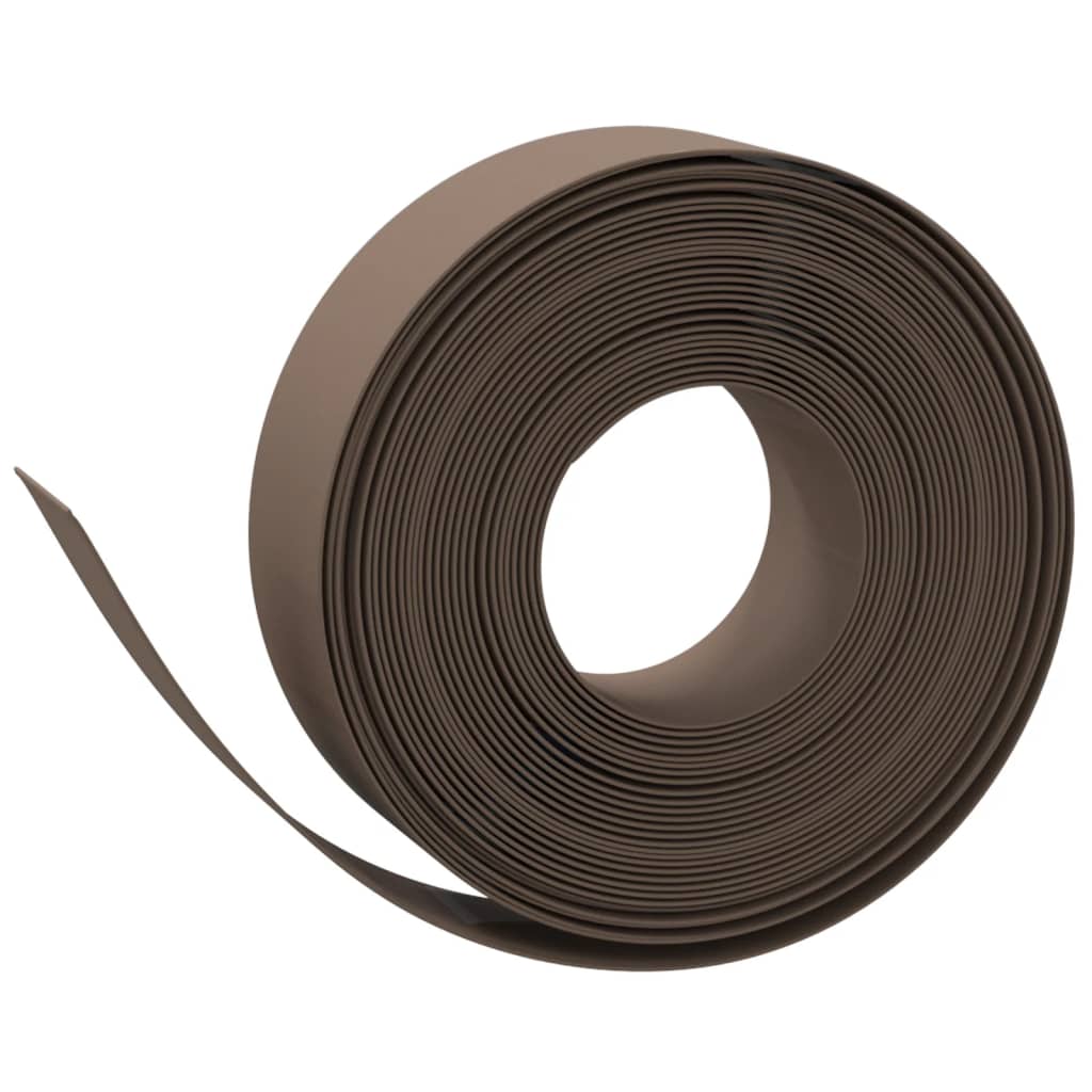 Garden edging, 3 pcs., brown, 10m, 15cm, polyethylene