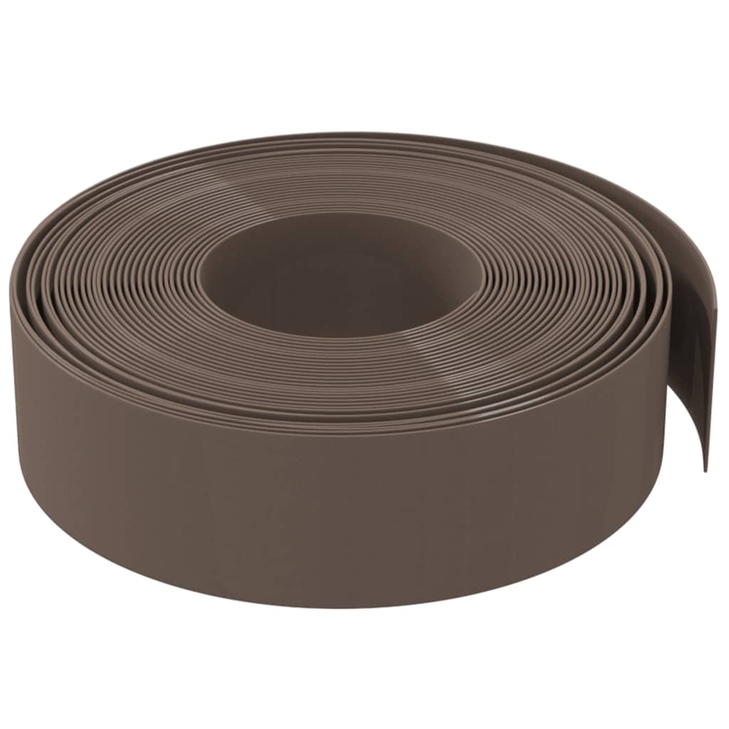 Garden edging, 3 pcs., brown, 10m, 15cm, polyethylene