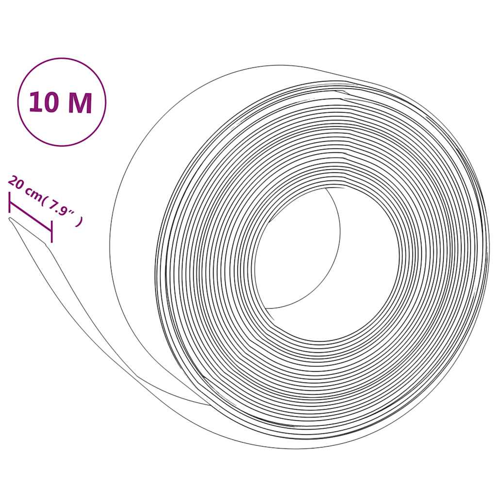 Dārza apmales, 3 gab., brūnas, 10m, 20cm, polietilēns
