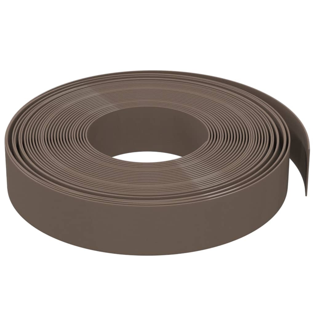Dārza apmale, brūna, 10m, 10cm, polietilēns