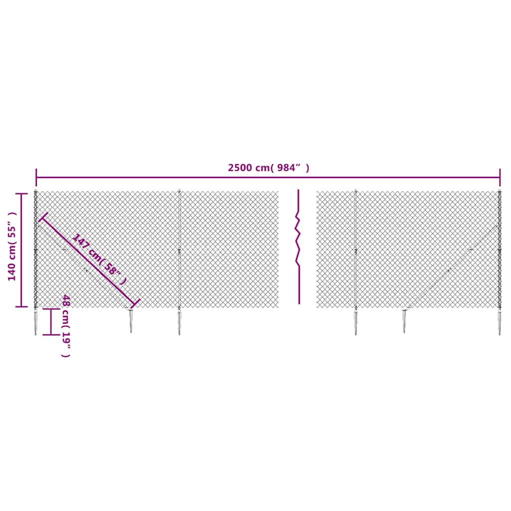 Tinklinė tvora su smaigais, žalios spalvos, 1,4x25m