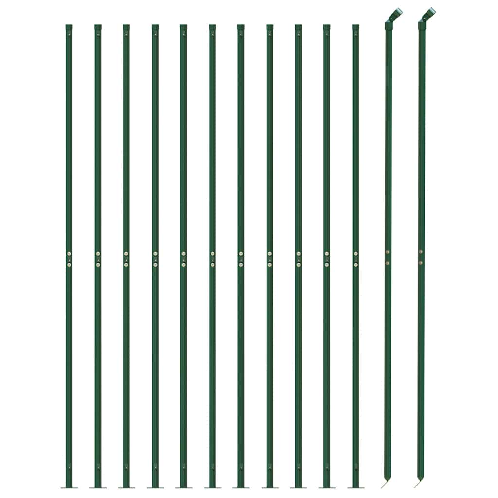 Tinklinė tvora su flanšais, žalios spalvos, 1,8x25m