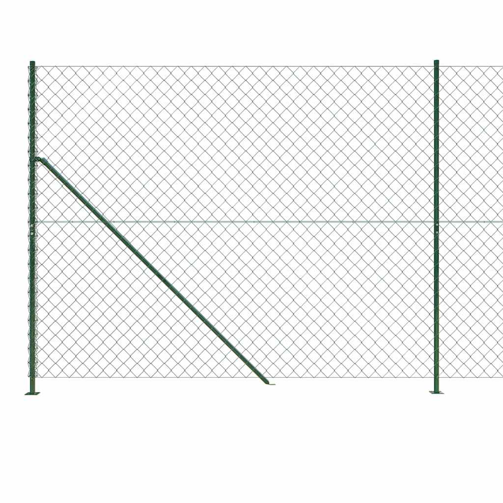 Tinklinė tvora su flanšais, žalios spalvos, 1,8x25m