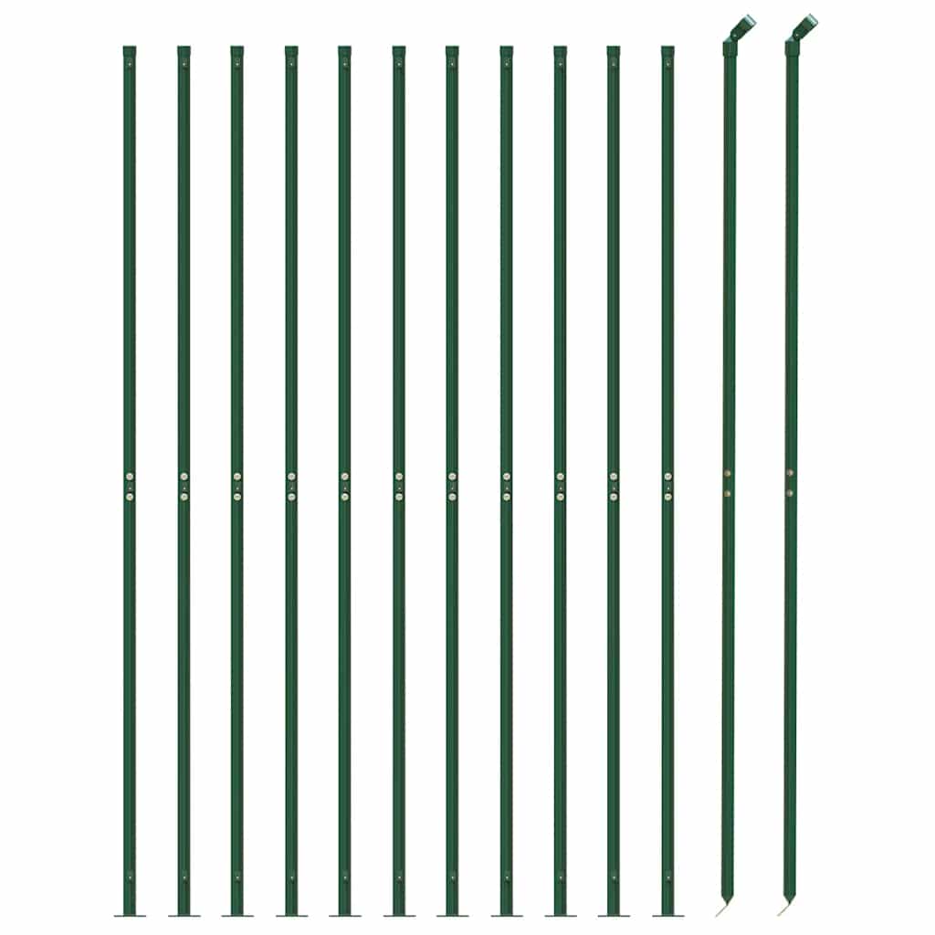 Tinklinė tvora su flanšais, žalios spalvos, 2,2x25 m