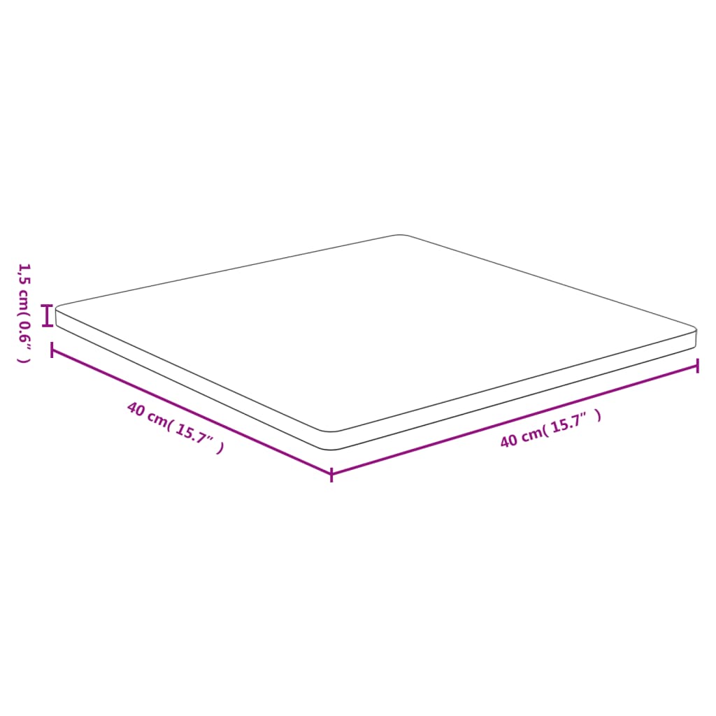 Virsma, 40x40x1,5cm, bambuss