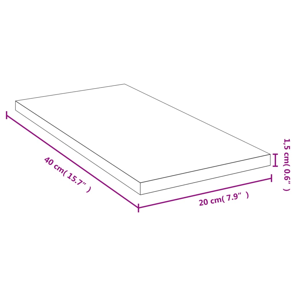 Sienas plaukts, 40x20x1,5cm, bambuss