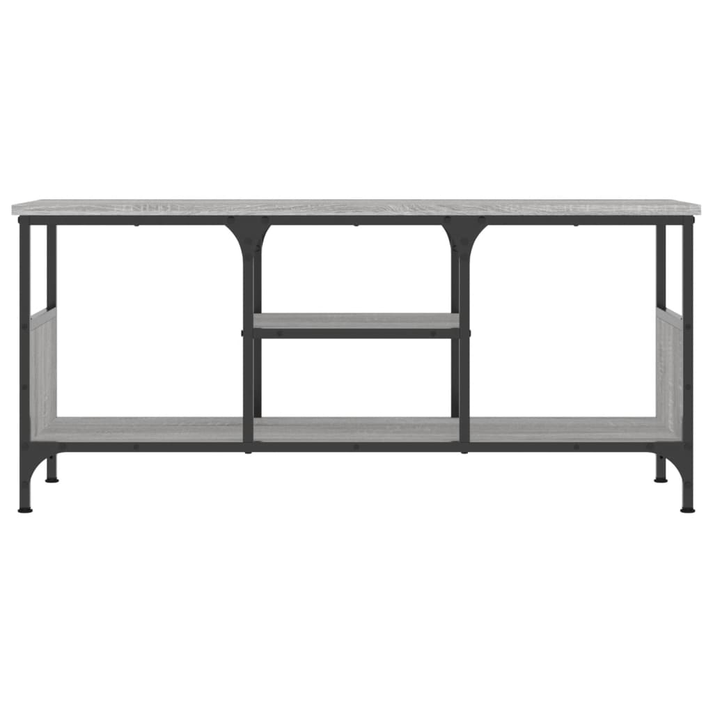 TV cabinet, gray, 100x35x45cm, wood and iron