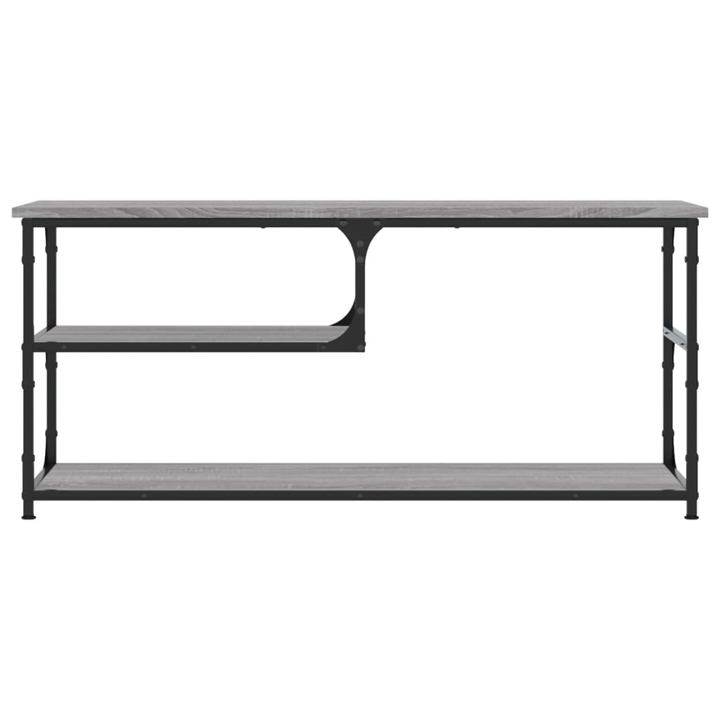 TV cabinet, grey oak, 103x38x46.5cm, wood/steel