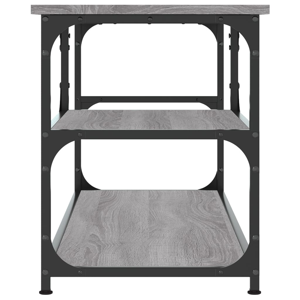 TV cabinet, grey oak, 103x38x46.5cm, wood/steel