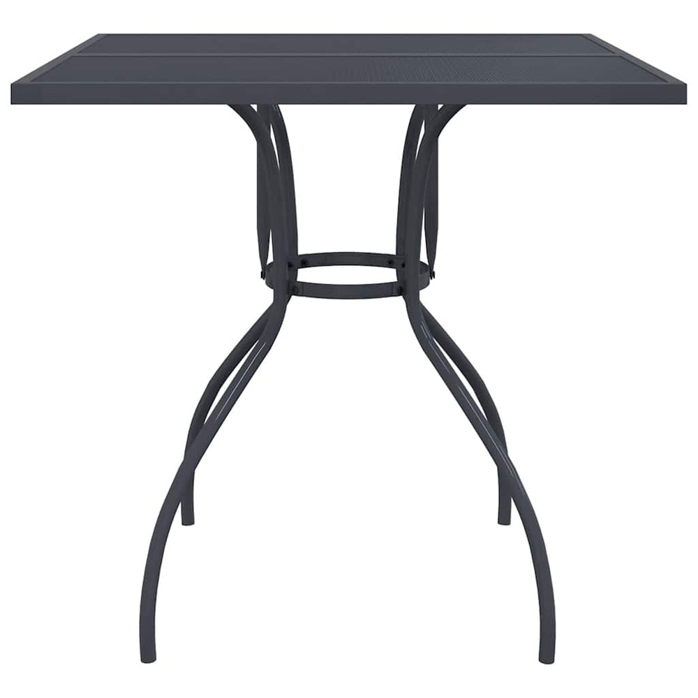 Sodo stalas, antracito, 80x80x72,5cm, plienas, tinklelis