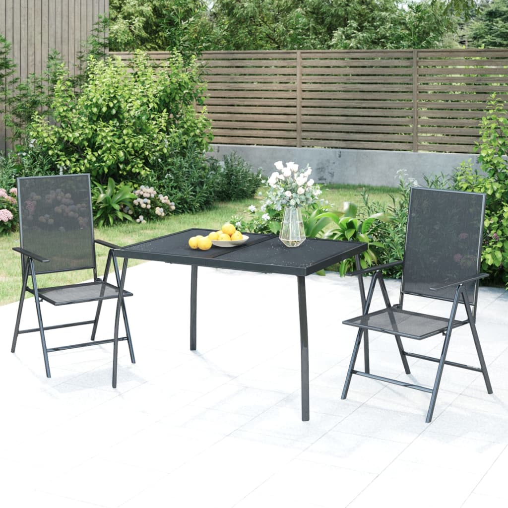 Garden table, anthracite, 110x80x72cm, steel, mesh
