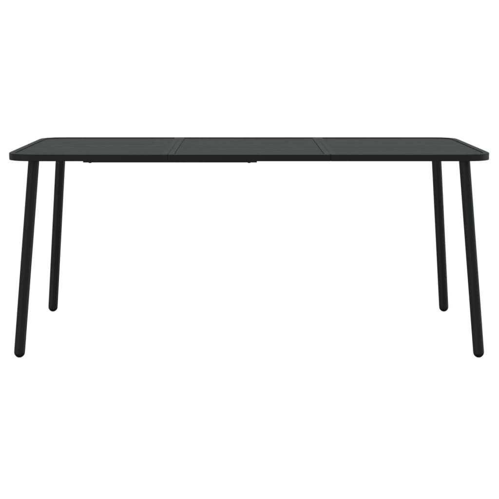 Garden table, anthracite, 165x80x71cm, steel