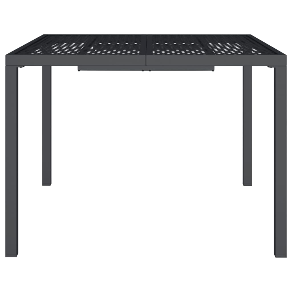 Sodo stalas, antracito spalvos, 100x100x72cm, plienas