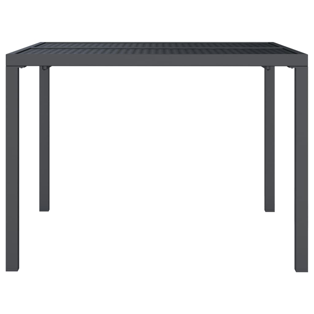 Sodo stalas, antracito spalvos, 100x100x72cm, plienas