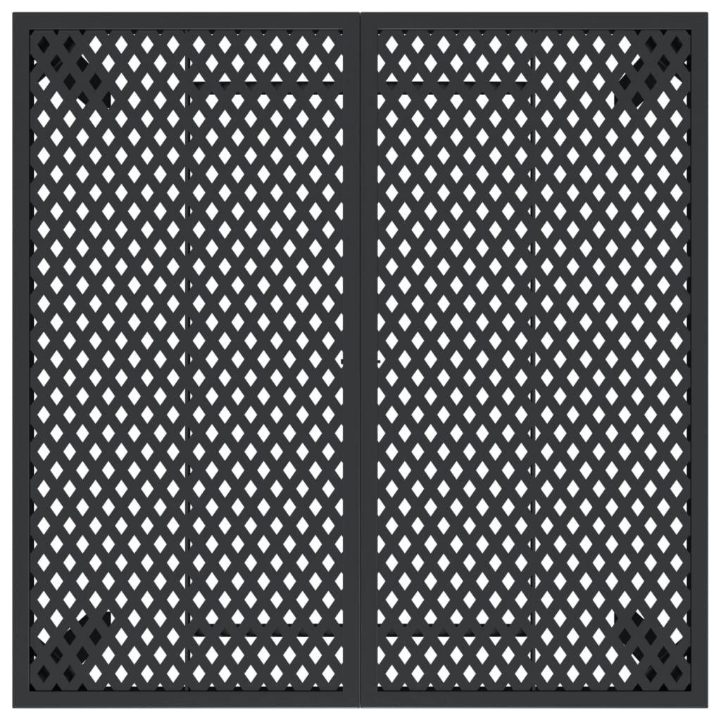 Sodo stalas, antracito spalvos, 100x100x72cm, plienas