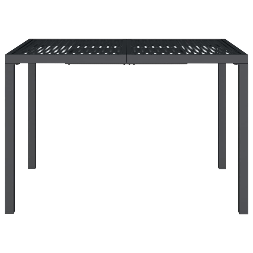 Sodo stalas, antracito spalvos, 110x80x72cm, plienas