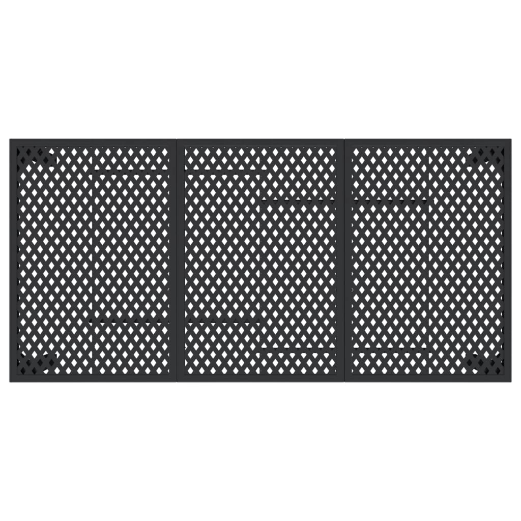 Sodo stalas, antracito spalvos, 165x80x72cm, plienas