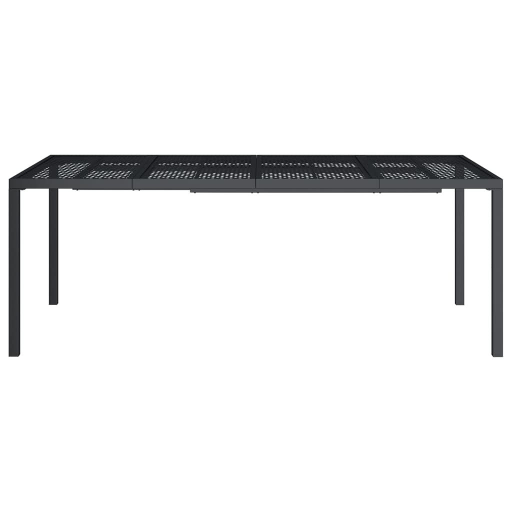 Garden table, anthracite, 200x100x72cm, steel