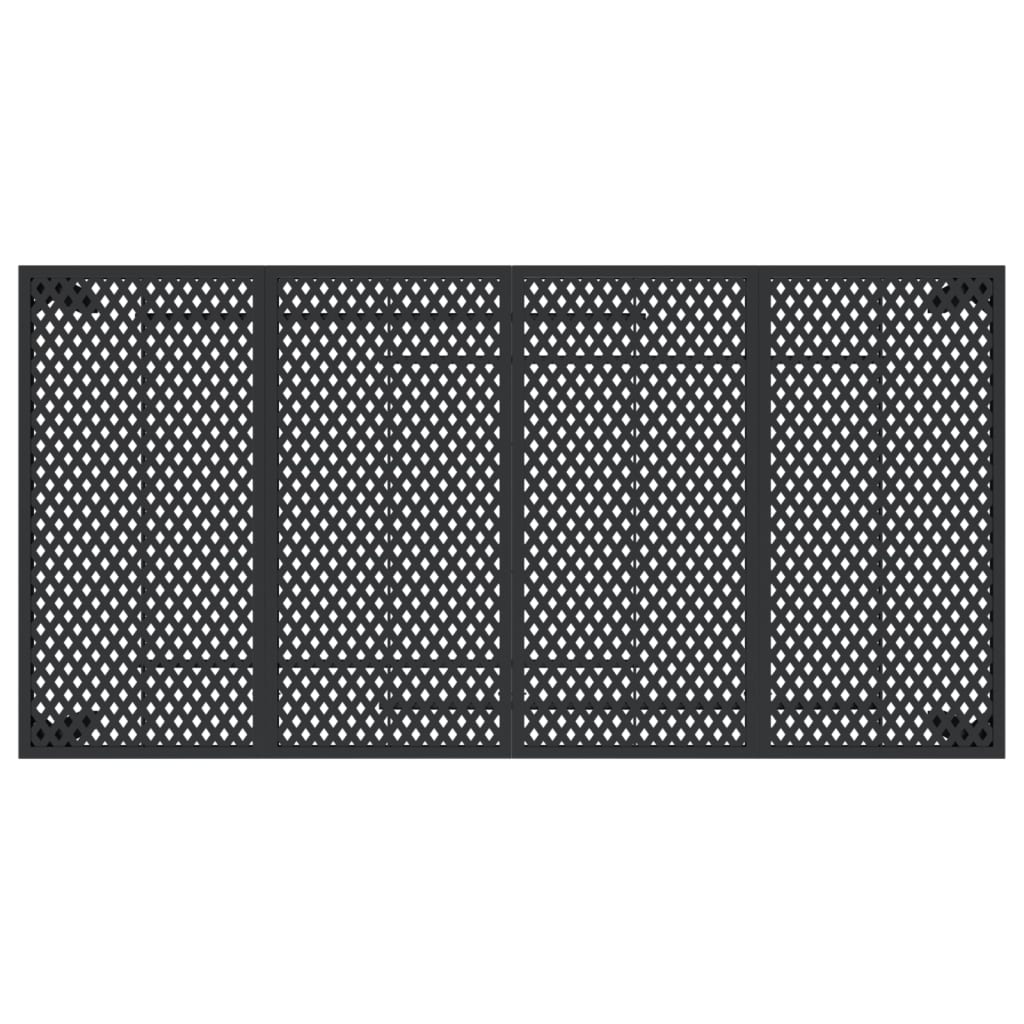 Garden table, anthracite, 200x100x72cm, steel