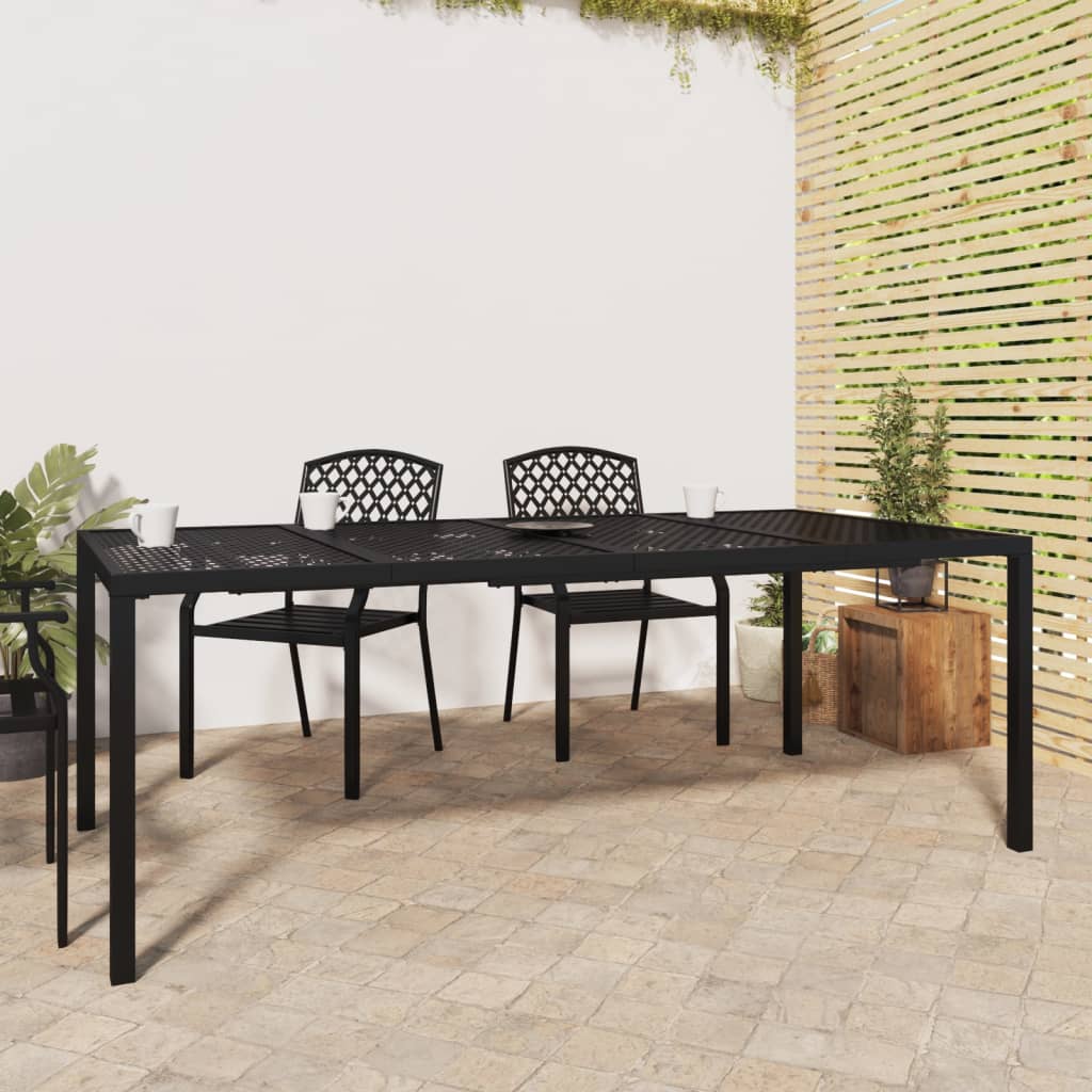 Garden table, anthracite, 200x100x72cm, steel