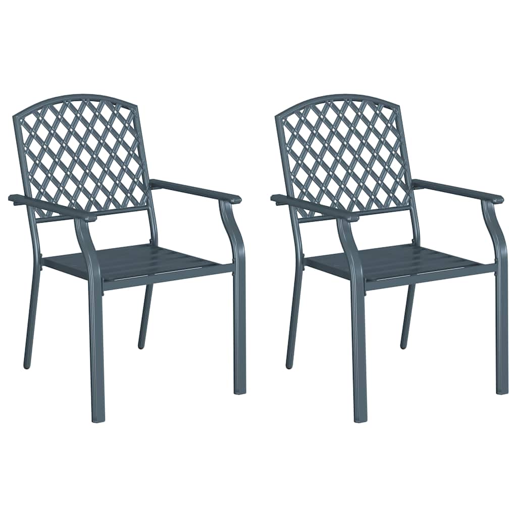 Kėdė 2 pcs Antracitas 56 x 65 x 89cm Plienas