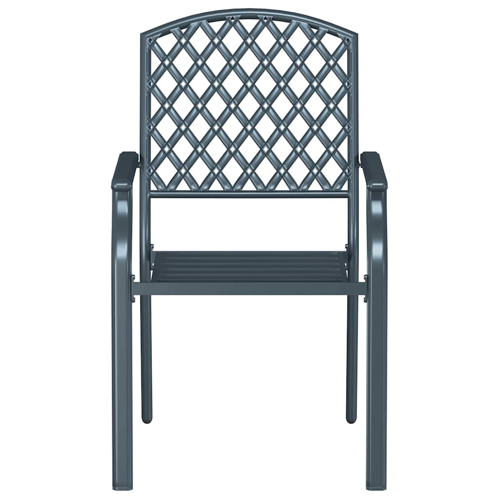Kėdė 2 pcs Antracitas 56 x 65 x 89cm Plienas