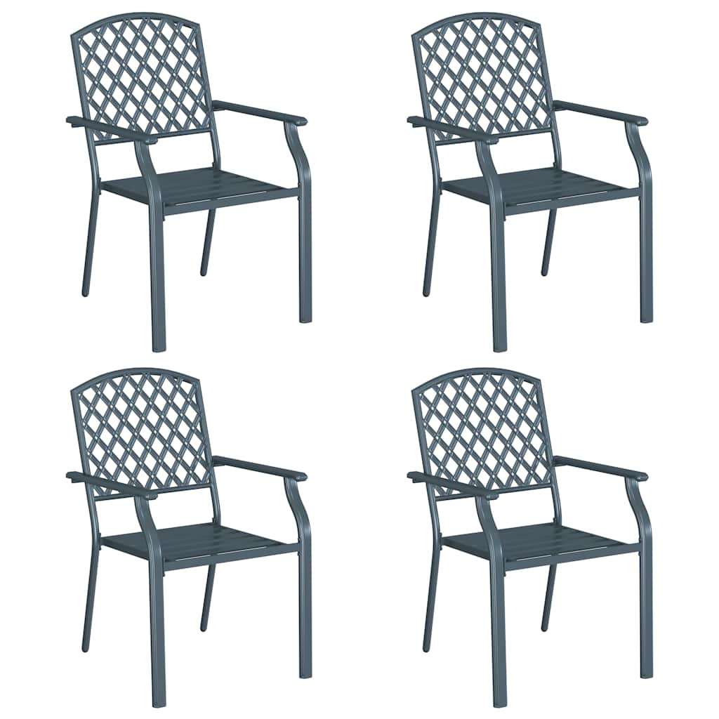 Kėdė 4 pcs Antracitas 56 x 65 x 89cm Plienas