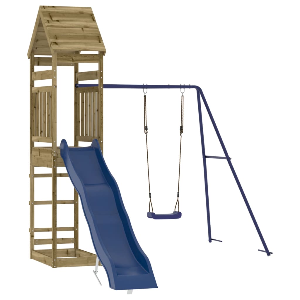 Outdoor playground set, impregnated pine wood