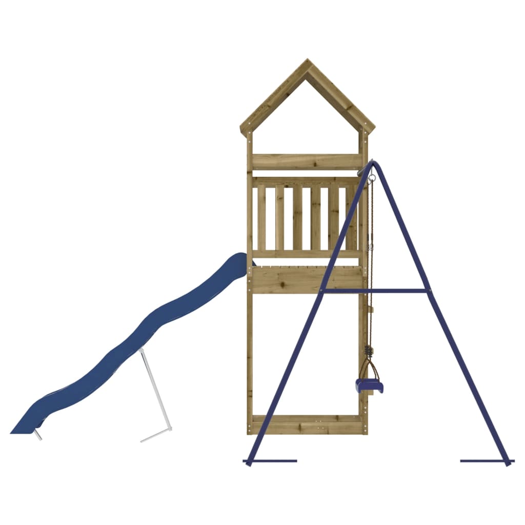 Outdoor playground set, impregnated pine wood