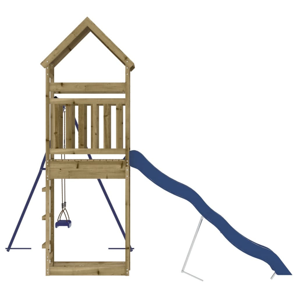 Outdoor playground set, impregnated pine wood